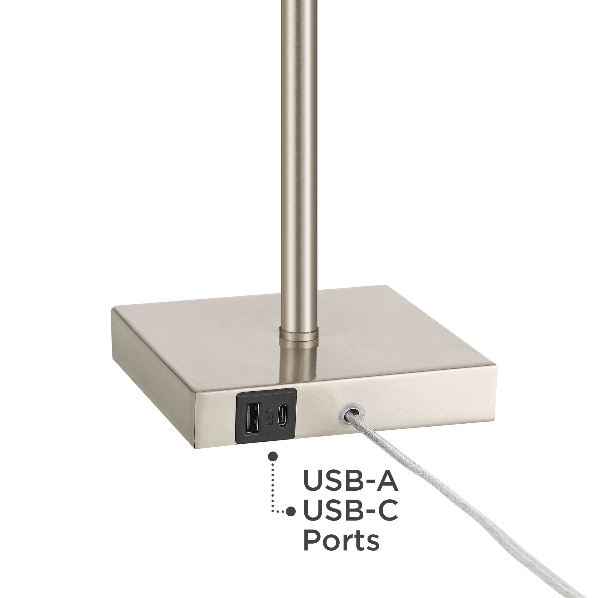 Image 6 Possini Euro Franco 26 1/2" Modern Stick USB Table Lamps Set of 2 more views