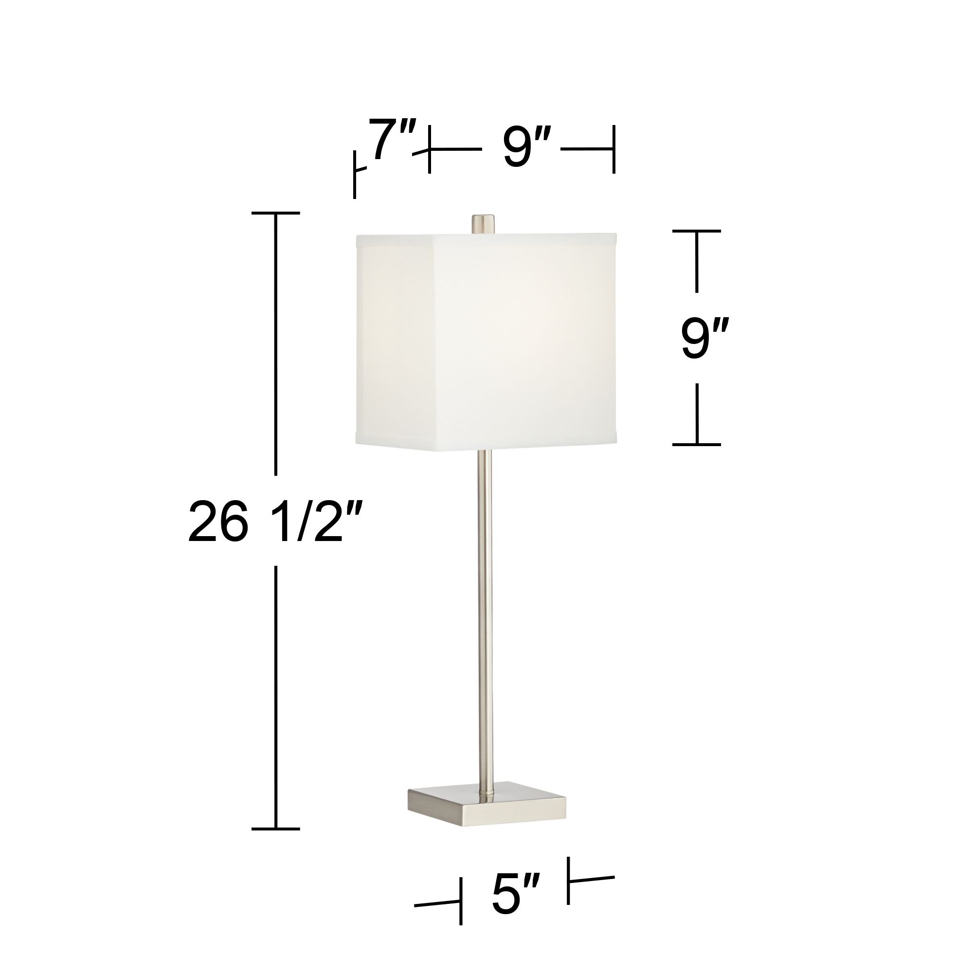 Possini Euro Franco 26 1/2" Modern Stick USB Table Lamps Set of 2