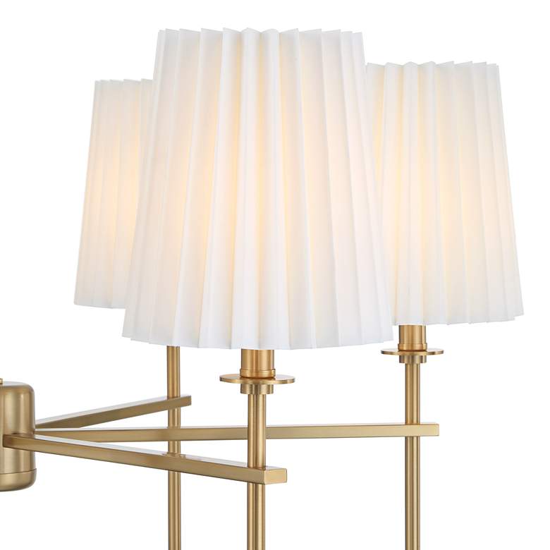 Image 3 Possini Euro Frazer 32 1/2" Wide Warm Brass 6-Light Chandelier more views