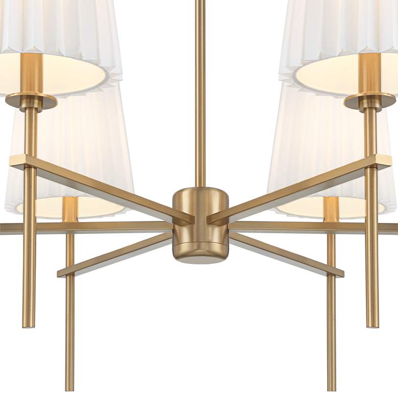 Image 4 Possini Euro Frazer 32 1/2" Wide Warm Brass 6-Light Chandelier more views
