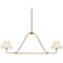 Possini Euro Frazer 45" Wide Warm Brass 2-Light Island Chandelier