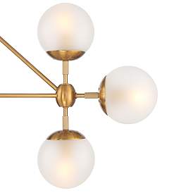 Image4 of Possini Euro Gable 40 1/2" Wide Soft Gold Modern 10-Light Chandelier more views