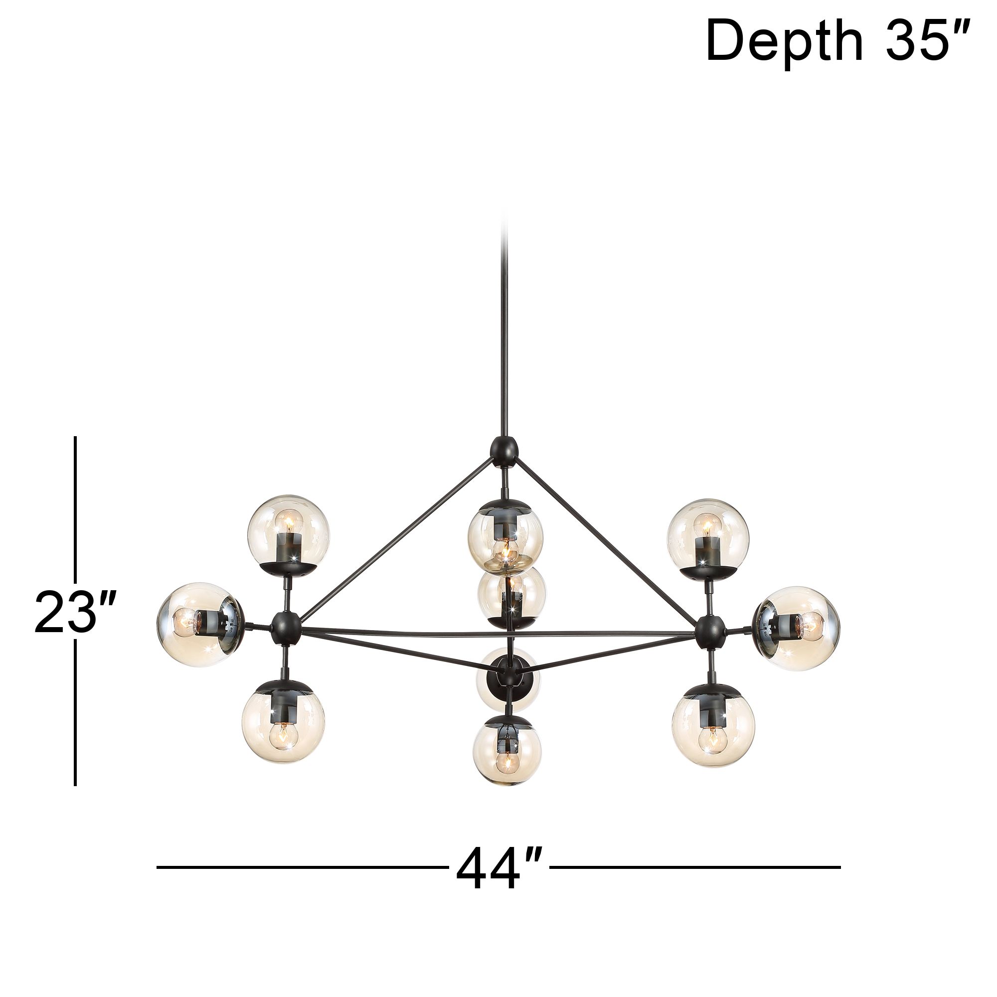 Watch A Video About the Possini Euro Gable Black 10 Light Modern Chandelier
