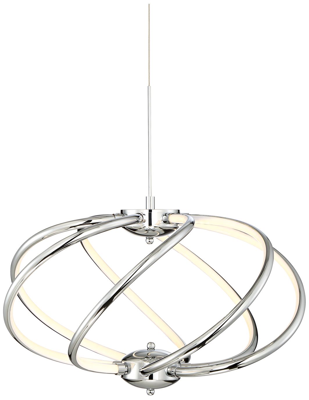 Possini Euro Galaxy 19" Wide Chrome LED Pendant Light 9C689 Lamps Plus