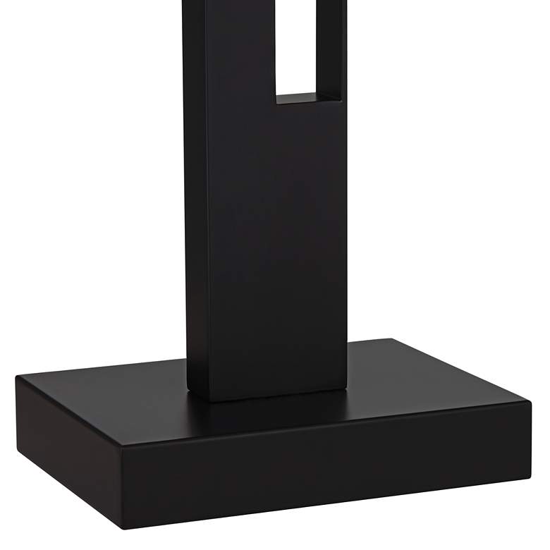 Image 6 Possini Euro Galaxy 32 inch High Black Geometric Base Dual USB Table Lamp more views