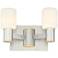 Possini Euro Galina 9 3/4" Wide 2-Light Modern LED Bath Light
