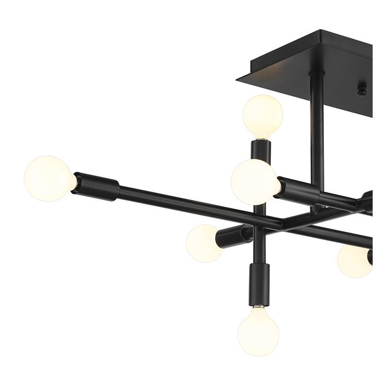 Image 3 Possini Euro Gansett 32 1/2" Wide Gloss Black 12-Light Ceiling Light more views