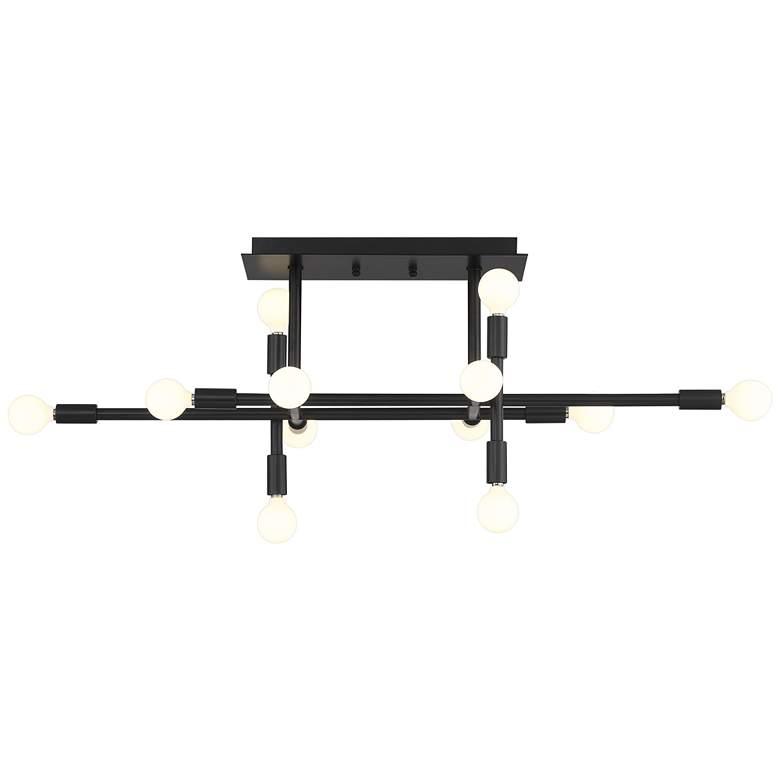 Image 4 Possini Euro Gansett 32 1/2" Wide Gloss Black 12-Light Ceiling Light more views