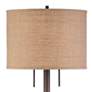 Thumbnail4 of Possini Euro Garth 63 1/2" Pull Chain Bronze and Burlap Floor Lamp more views