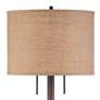 Possini Euro Garth 63 1/2" Pull Chain Bronze and Burlap Floor Lamp