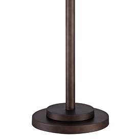 Image5 of Possini Euro Garth 63 1/2" Pull Chain Bronze and Burlap Floor Lamp more views