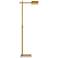 Possini Euro Gazette Adjustable Height Marble and Gold Pharmacy Floor Lamp