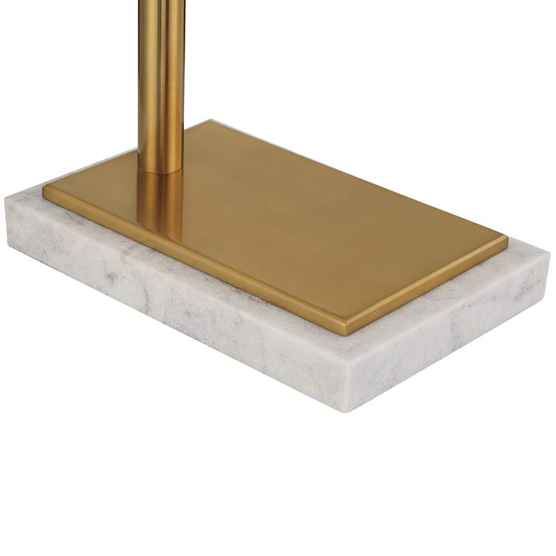 Image 5 Possini Euro Gazette Adjustable Height Marble and Gold Pharmacy Floor Lamp more views