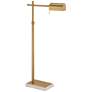 Possini Euro Gazette Adjustable Height Marble and Gold Pharmacy Floor Lamp in scene