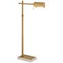 Possini Euro Gazette Adjustable Height Marble and Gold Pharmacy Floor Lamp in scene