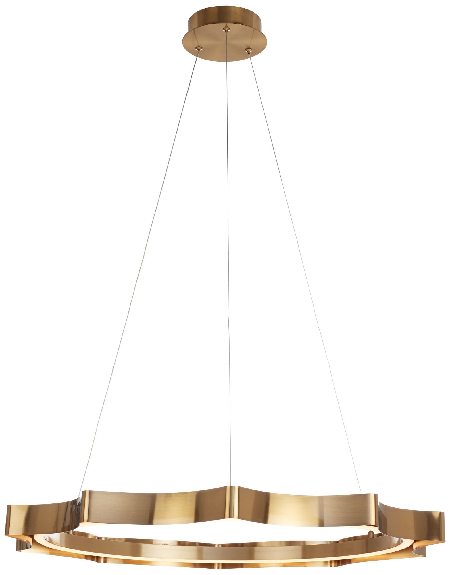 Image 5 Possini Euro Gearworks 30" Wide Brass LED Ring Pendant Light more views