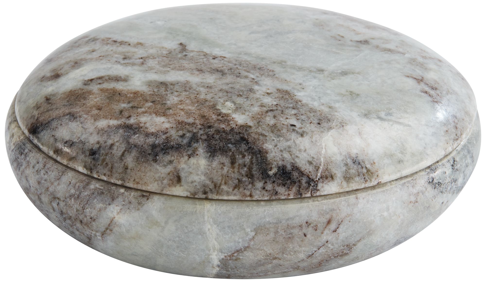 Image 3 Possini Euro Genesis 5" Wide Red Beige Marble Decorative Box with Lid