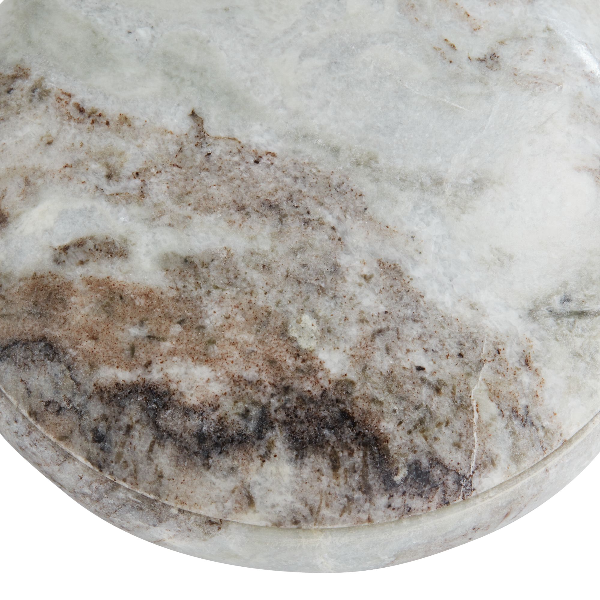 Image 4 Possini Euro Genesis 5" Wide Red Beige Marble Decorative Box with Lid more views