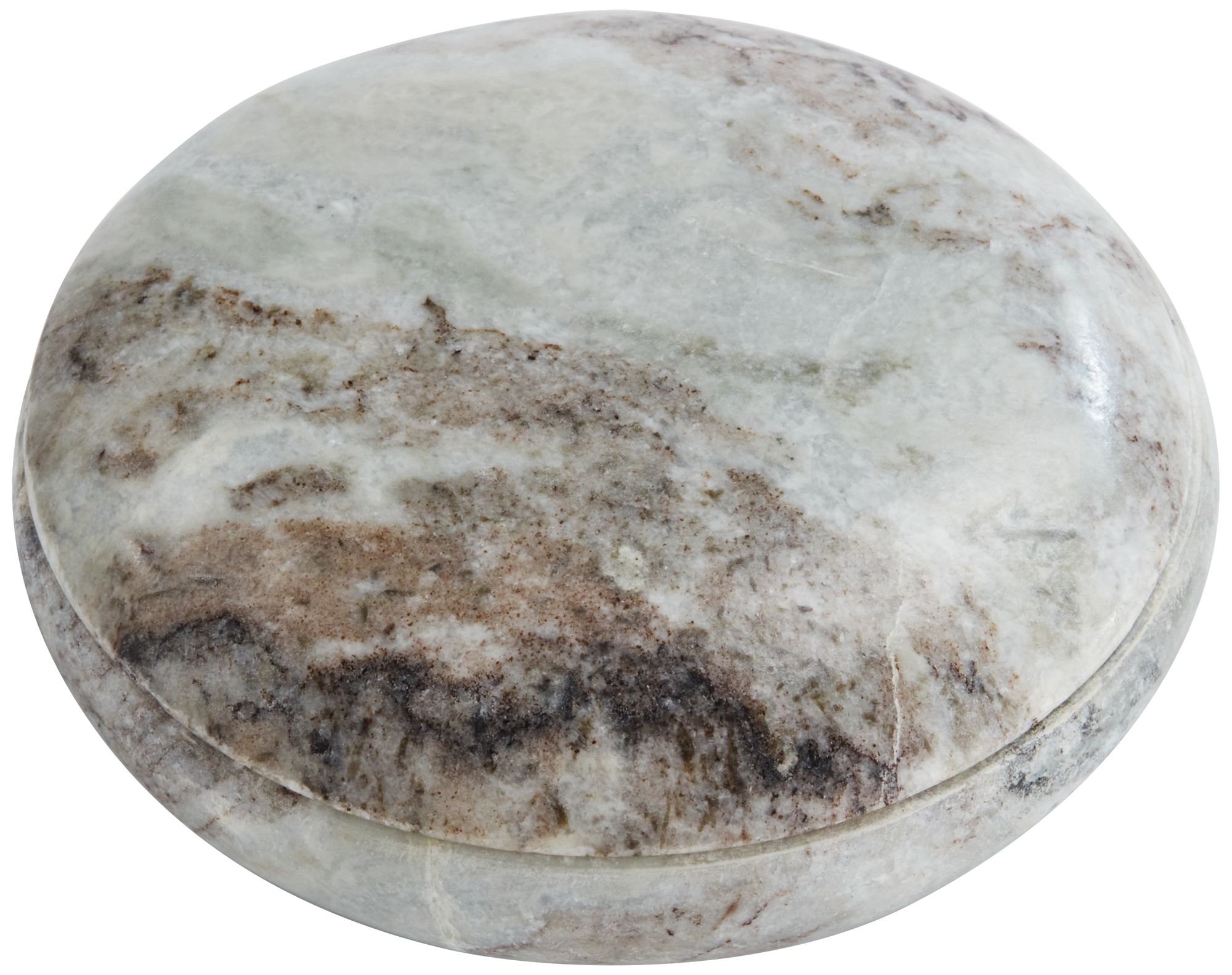 Image 5 Possini Euro Genesis 5" Wide Red Beige Marble Decorative Box with Lid more views