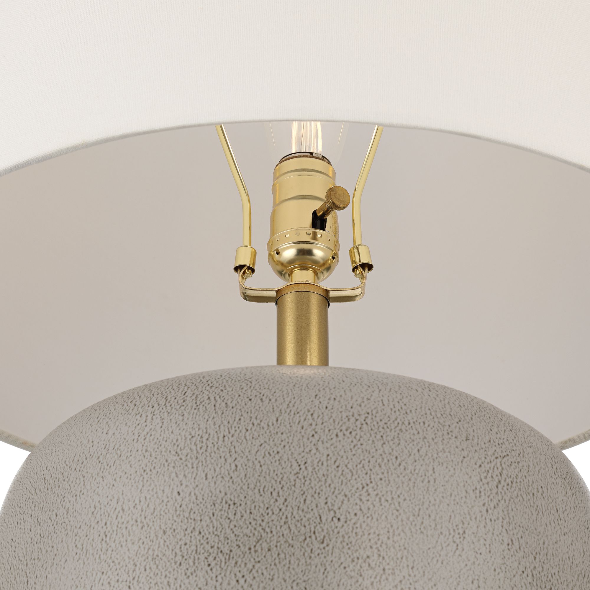 Image 5 Possini Euro Geneva 24" High Rustic Modern Gray Ceramic Table Lamp more views
