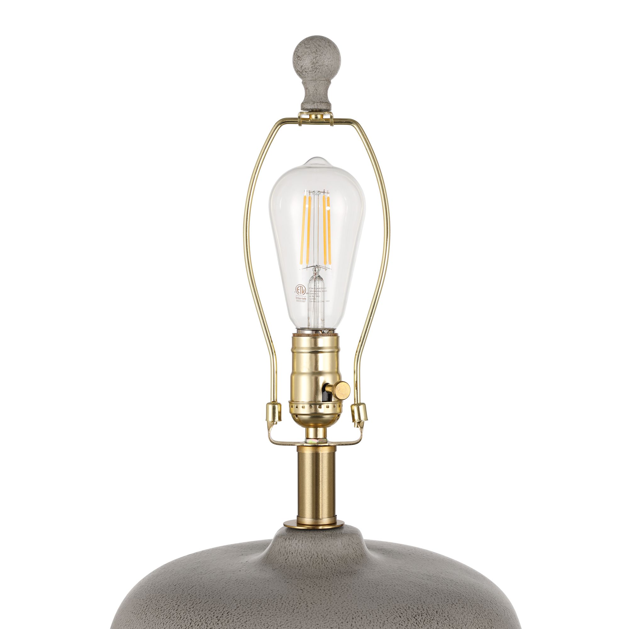 Image 6 Possini Euro Geneva 24" High Rustic Modern Gray Ceramic Table Lamp more views