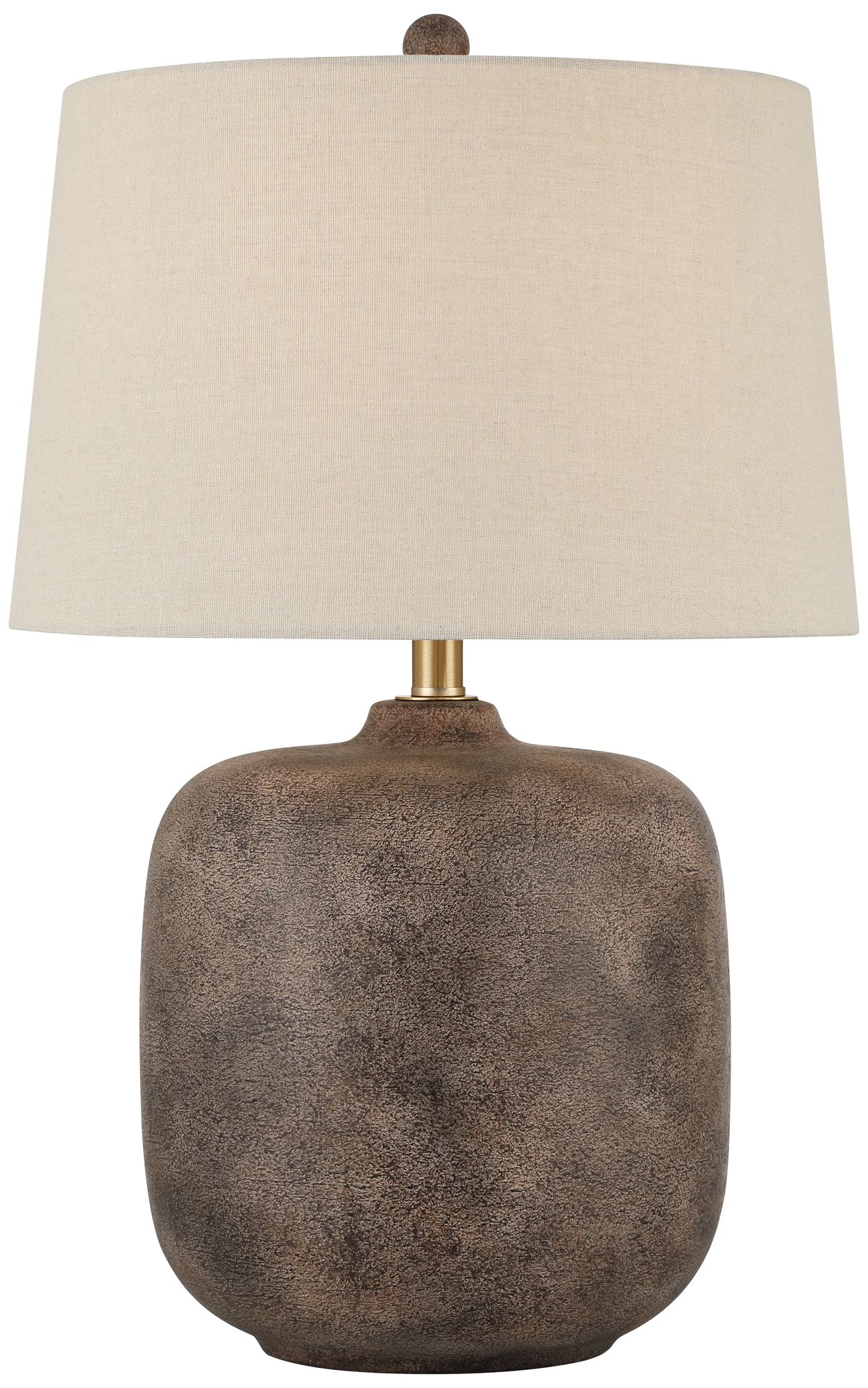 Image 2 Possini Euro Geneva 25" High Rustic Modern Brown Ceramic Table Lamp