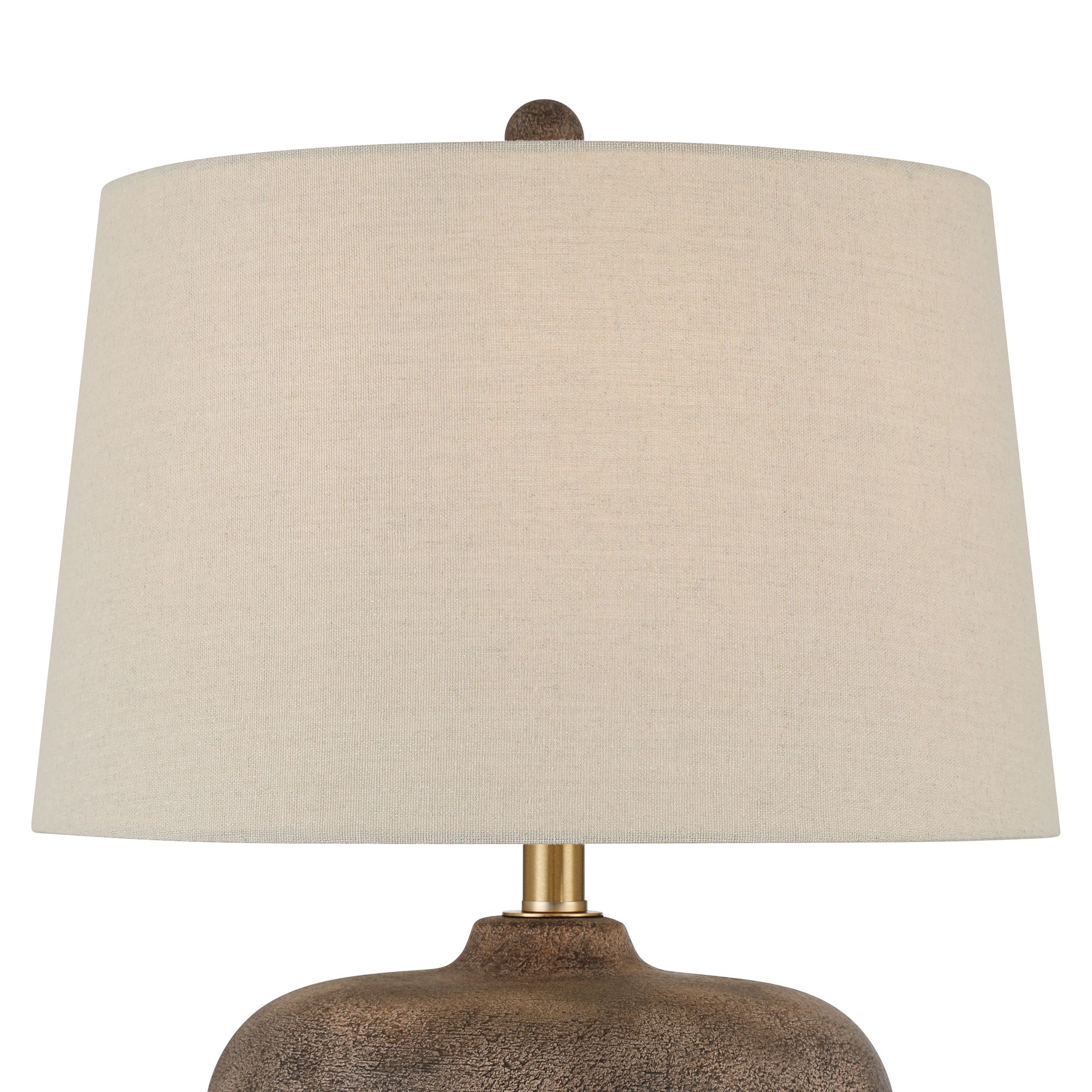 Image 3 Possini Euro Geneva 25" High Rustic Modern Brown Ceramic Table Lamp more views