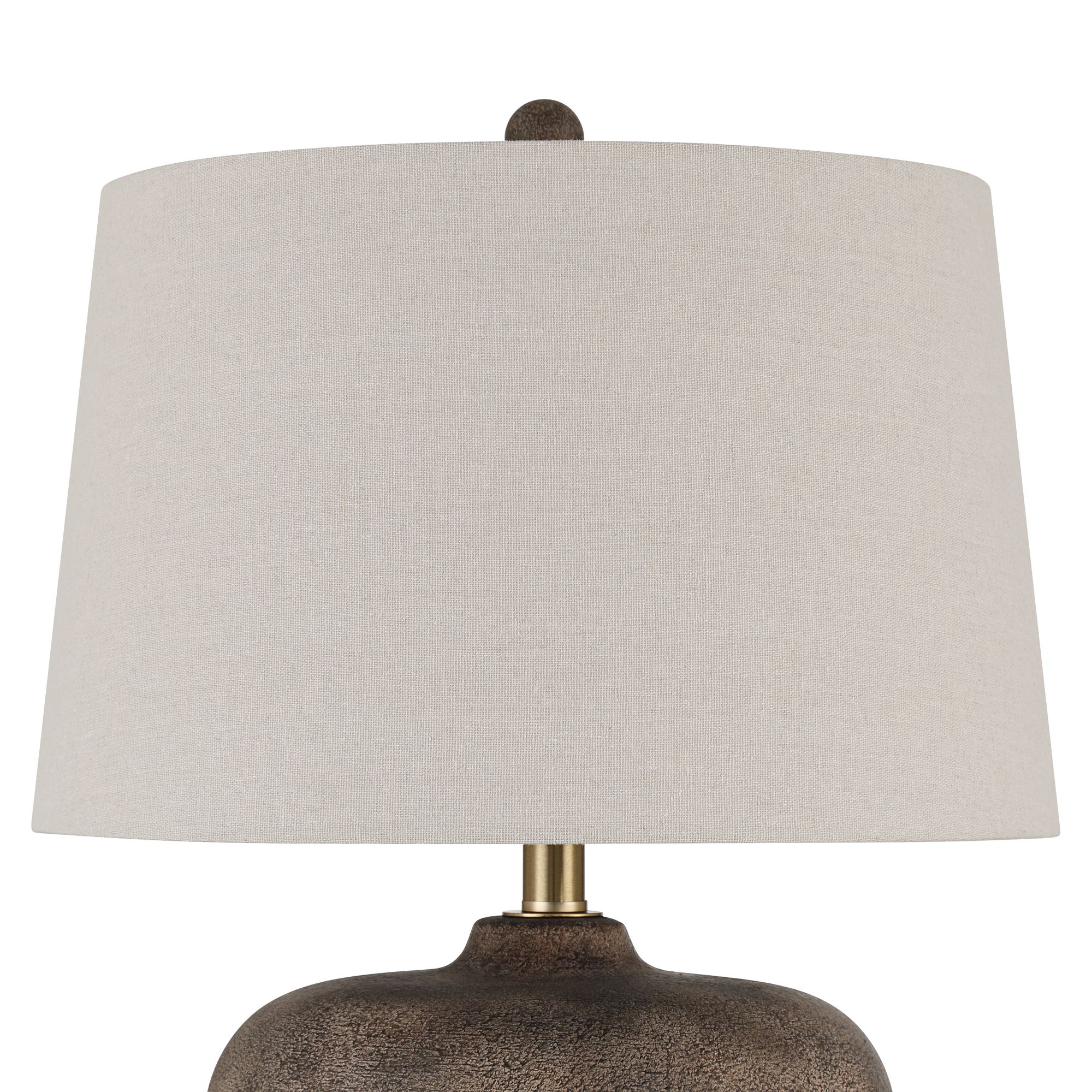 Image 4 Possini Euro Geneva 25" High Rustic Modern Brown Ceramic Table Lamp more views