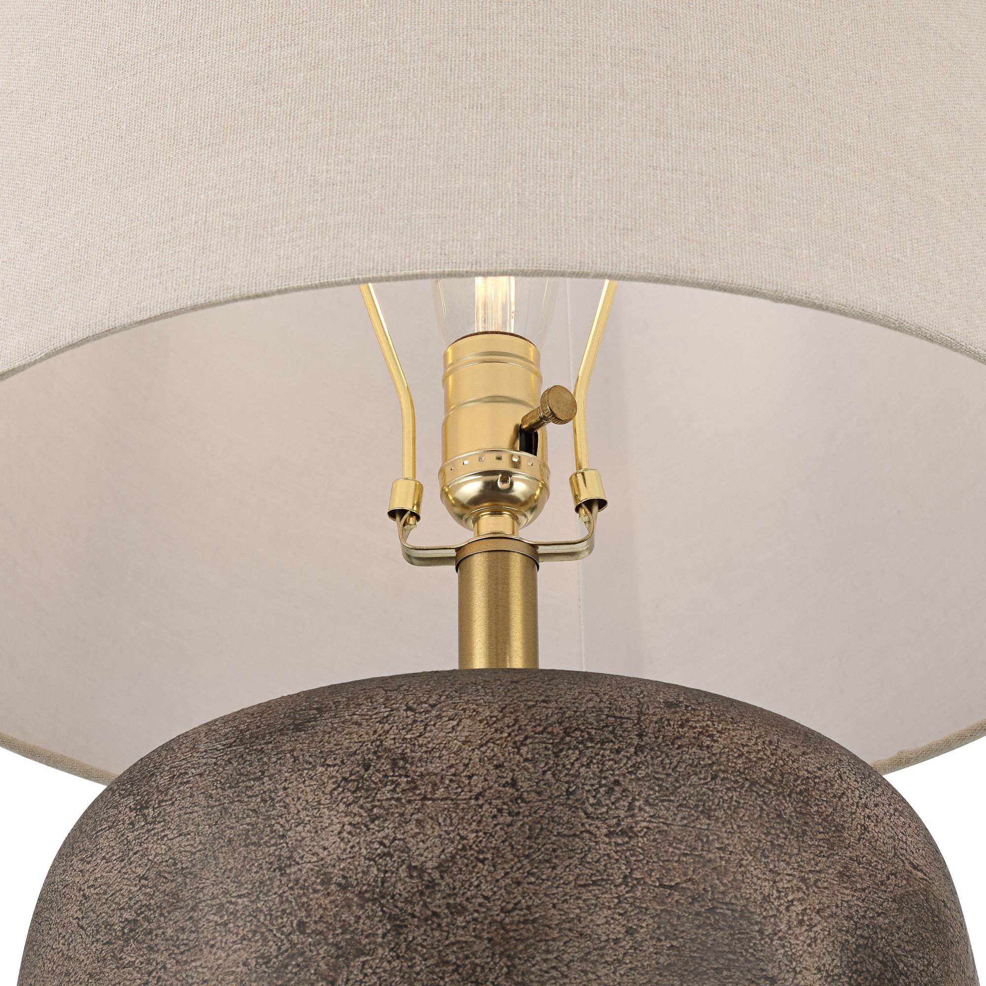 Image 5 Possini Euro Geneva 25" High Rustic Modern Brown Ceramic Table Lamp more views