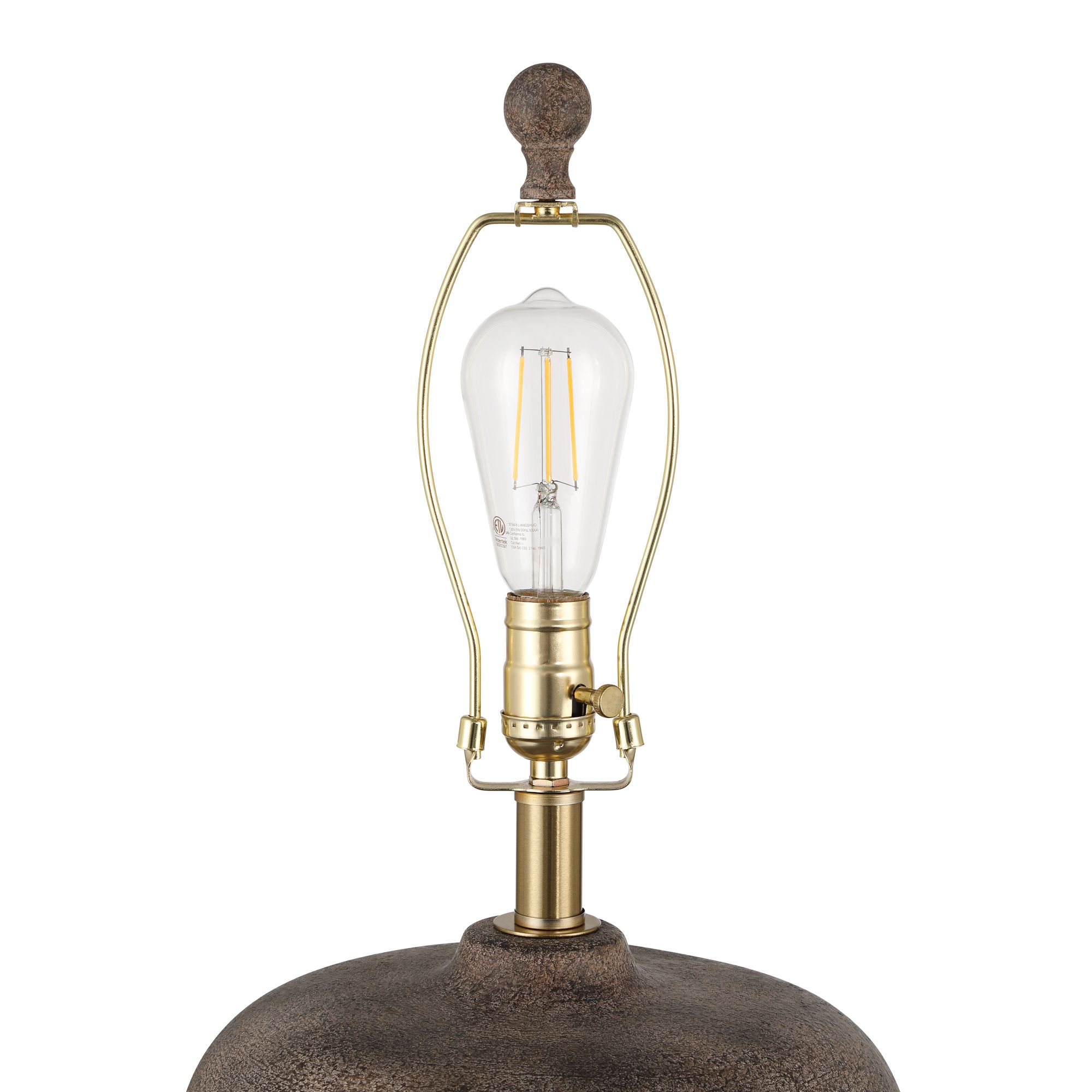 Image 6 Possini Euro Geneva 25" High Rustic Modern Brown Ceramic Table Lamp more views