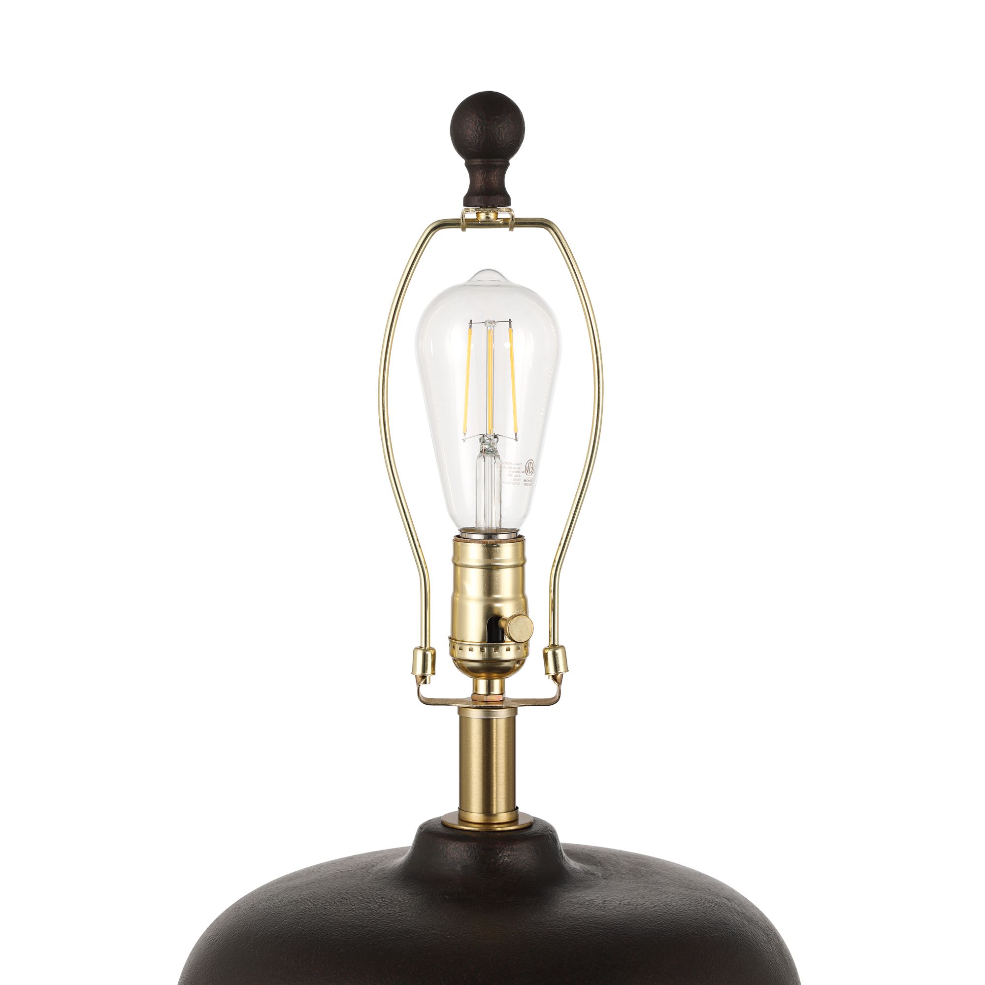 Image 6 Possini Euro Geneva 25" Rustic Modern Smooth Brown Ceramic Table Lamp more views