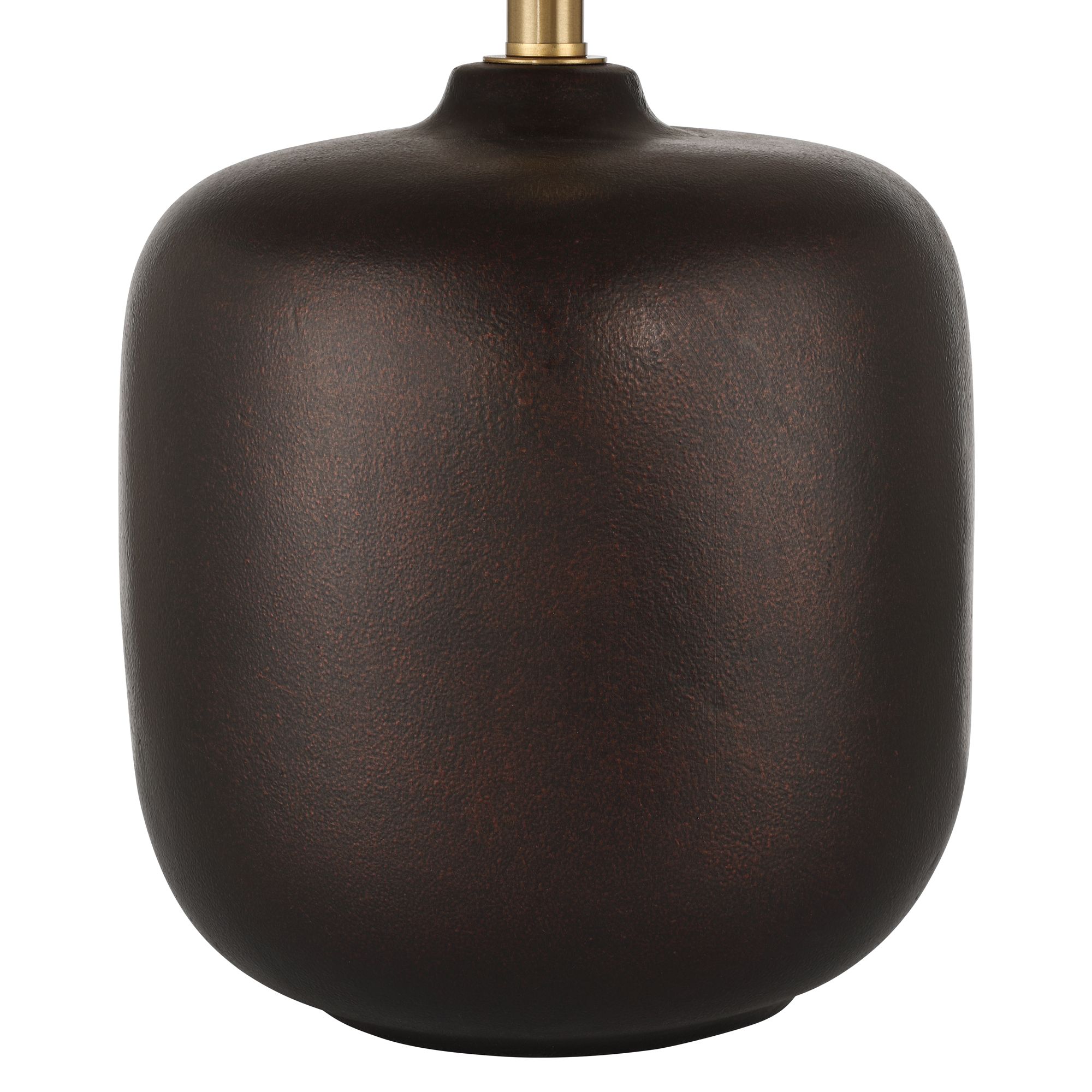 Image 7 Possini Euro Geneva 25" Rustic Modern Smooth Brown Ceramic Table Lamp more views