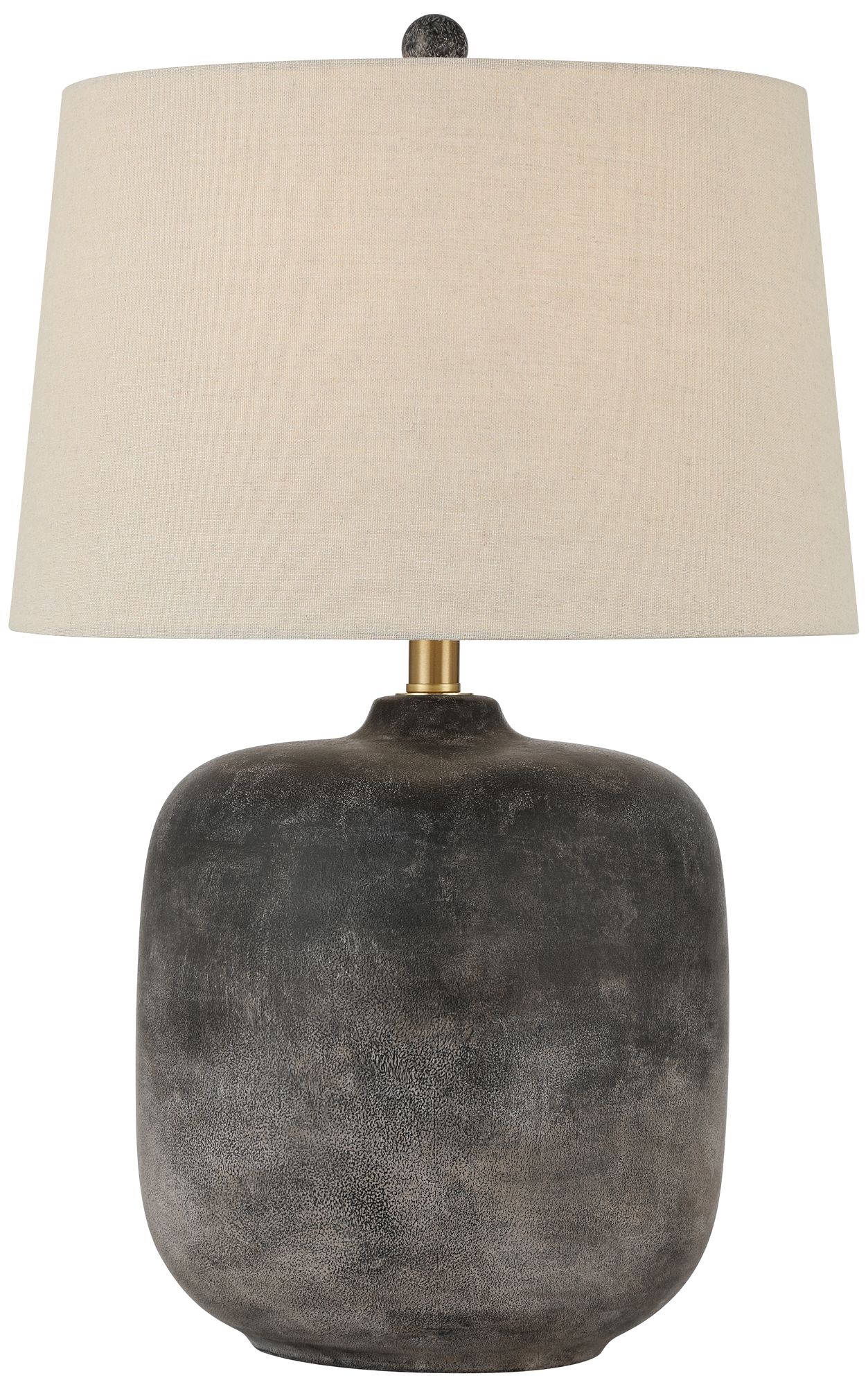 Possini Euro Geneva 25" Rustic Weathered Black Ceramic Table Lamp