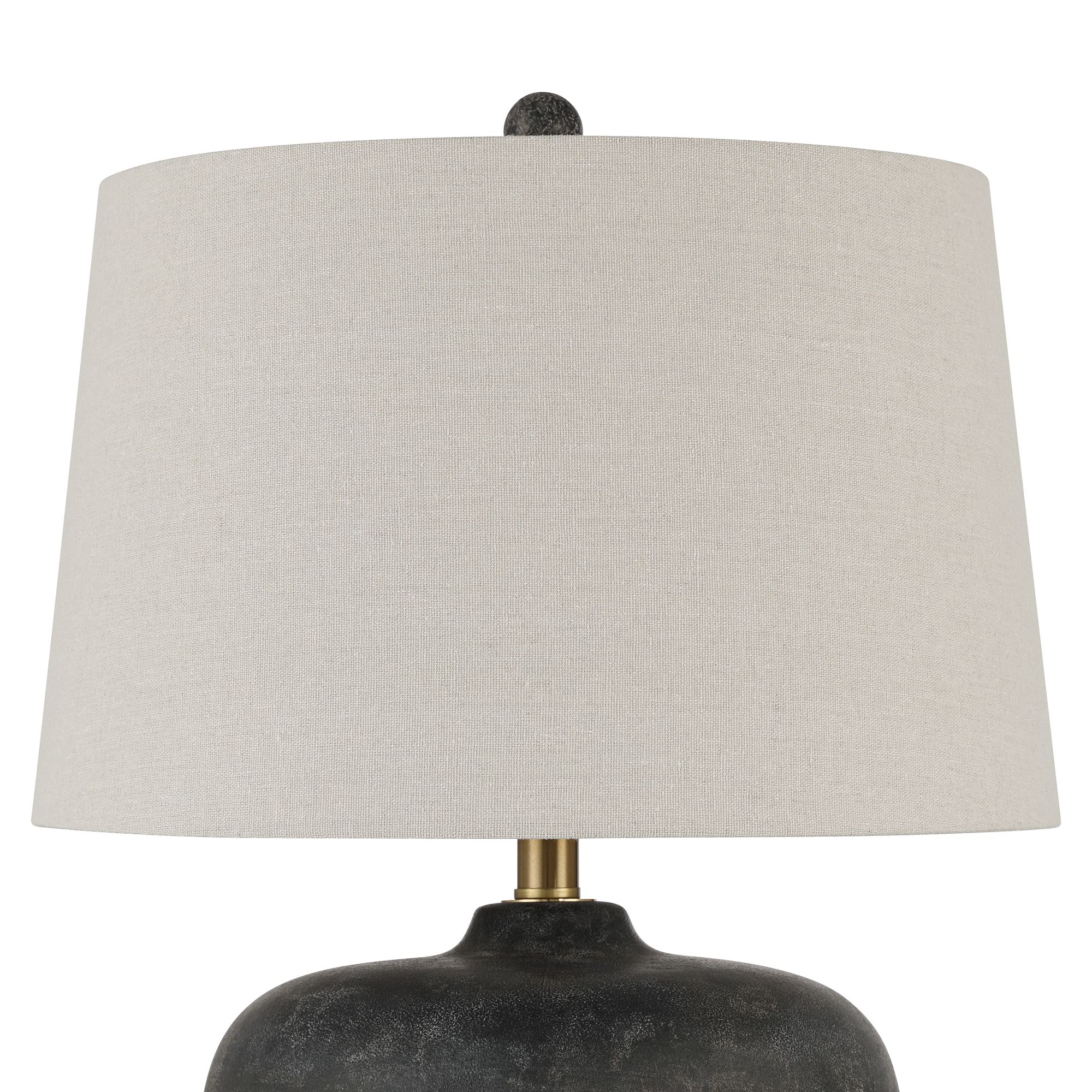Image 4 Possini Euro Geneva 25" Rustic Weathered Black Ceramic Table Lamp more views