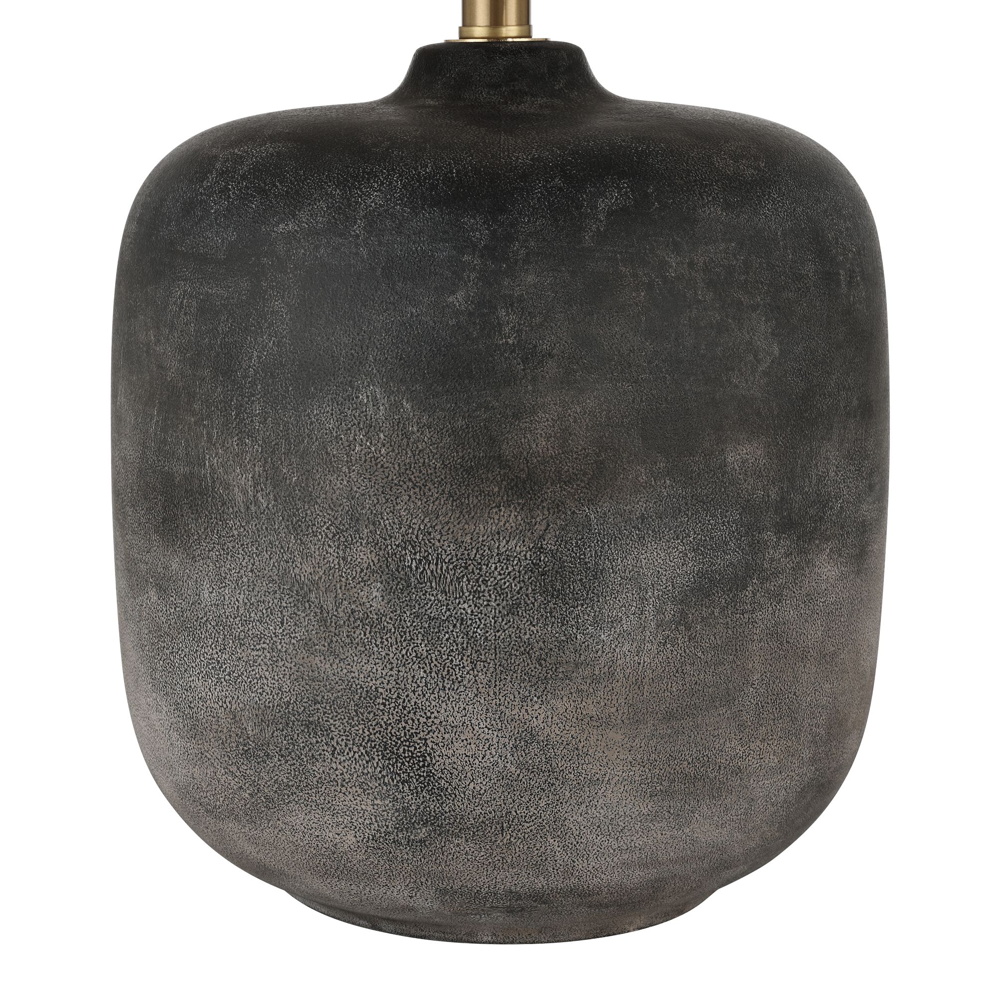 Image 7 Possini Euro Geneva 25" Rustic Weathered Black Ceramic Table Lamp more views