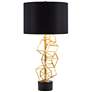 Watch A Video About the Possini Euro Geometric Gold Cubes Modern Table Lamp with Black Shade