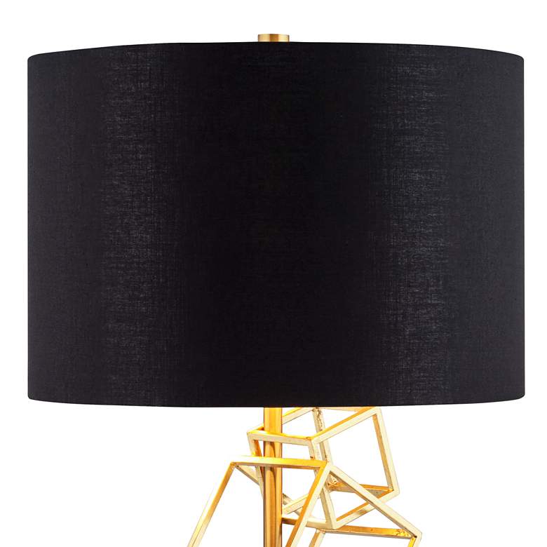 Image 5 Possini Euro Geometric Cubes 30" Black and Gold Modern Table Lamp more views