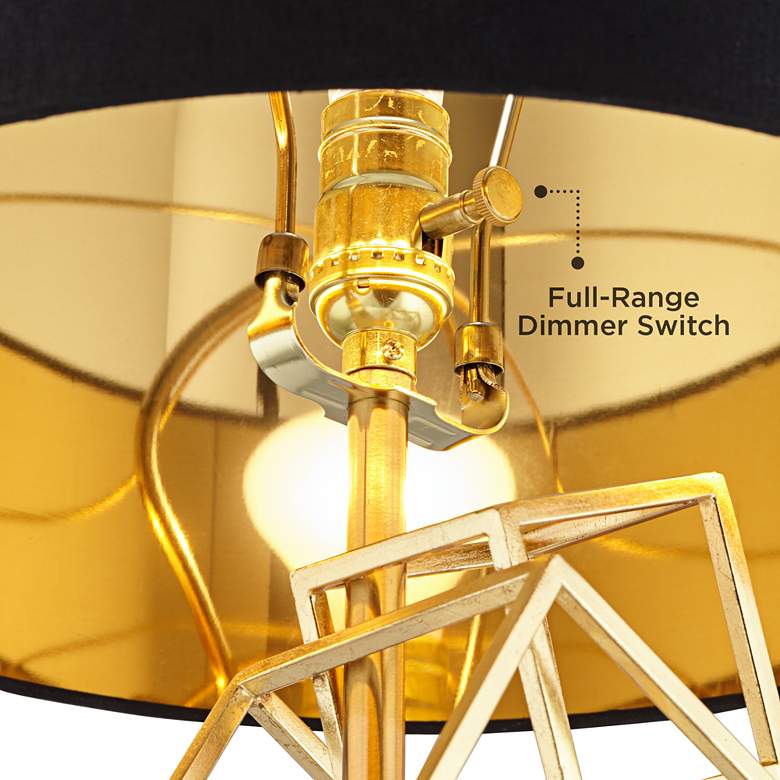 Image 6 Possini Euro Geometric Cubes 30" Black and Gold Modern Table Lamp more views