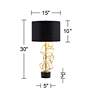Watch A Video About the Possini Euro Geometric Gold Cubes Modern Table Lamp with Black Shade