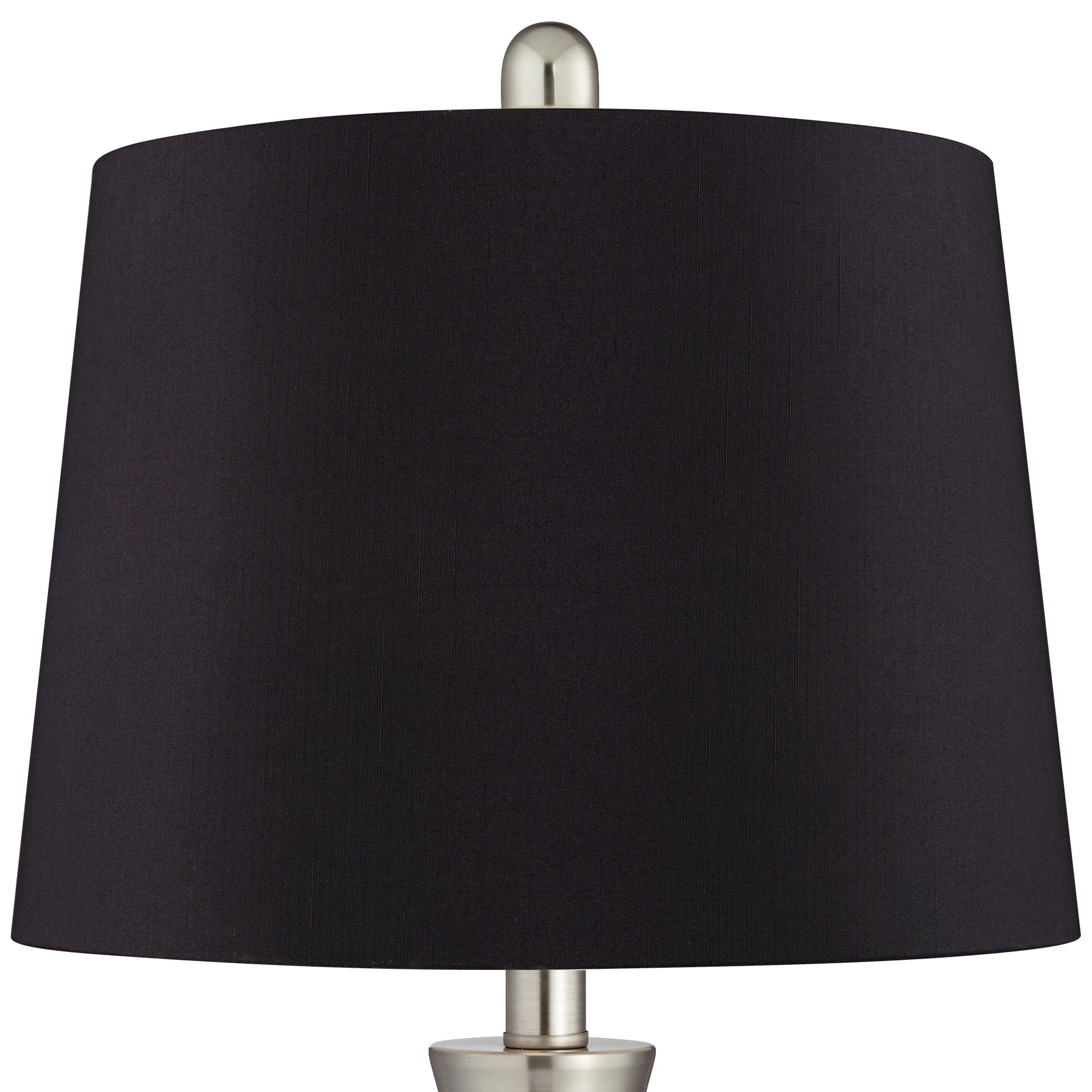 Image 2 Possini Euro Gerson 24" Black and Brushed Nickel LED Lamps Set of 2 more views