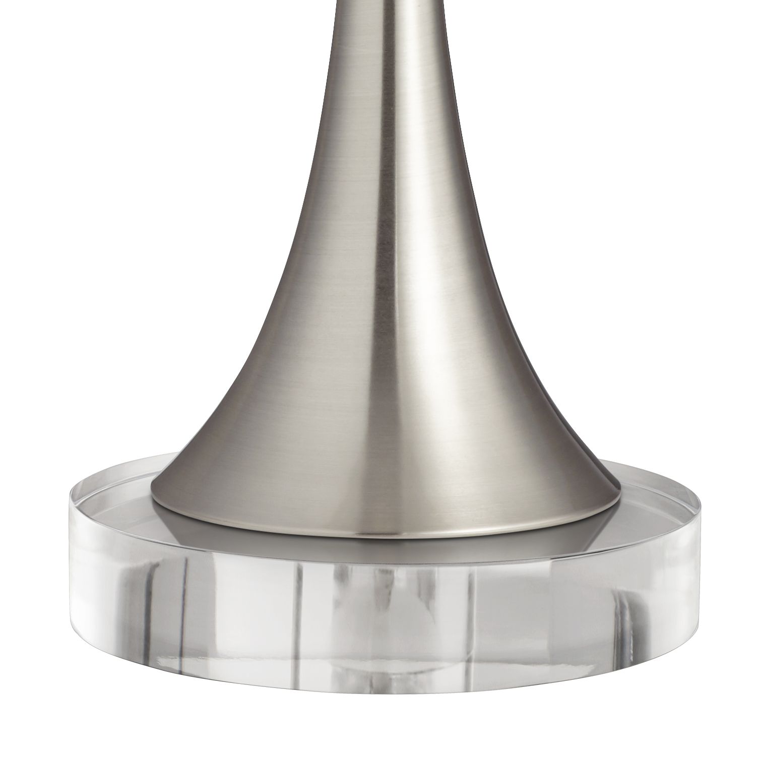 Image 4 Possini Euro Gerson 25 1/2" Nickel Modern Lamps with Acrylic Risers more views