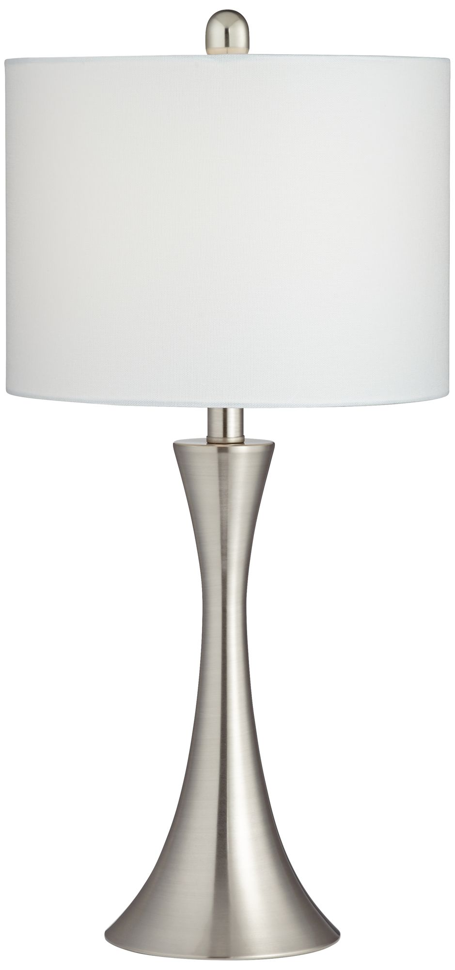 Possini Euro Gerson Brushed Nickel LED Table Lamps with Dimmers Set of 2