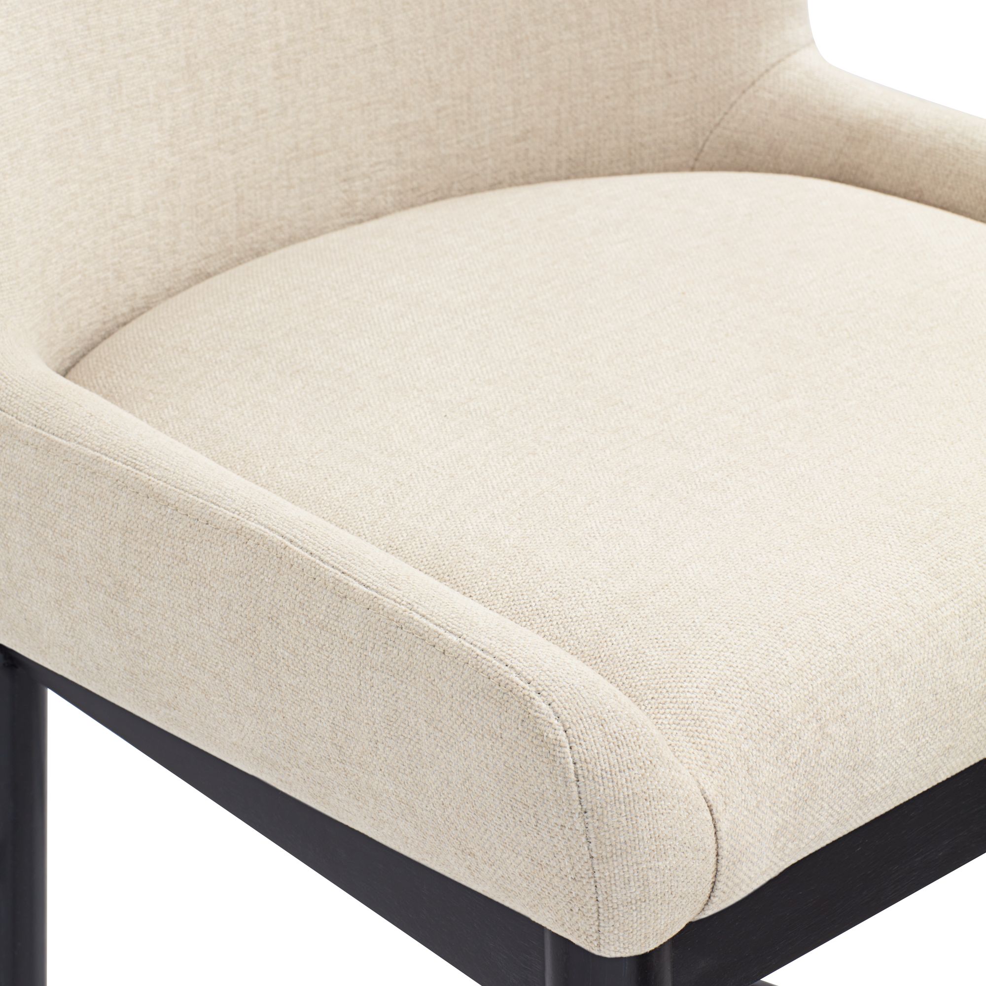 Image 4 Possini Euro Gia 26 1/2" High Valdese Oatmeal and Black Counter Stool more views