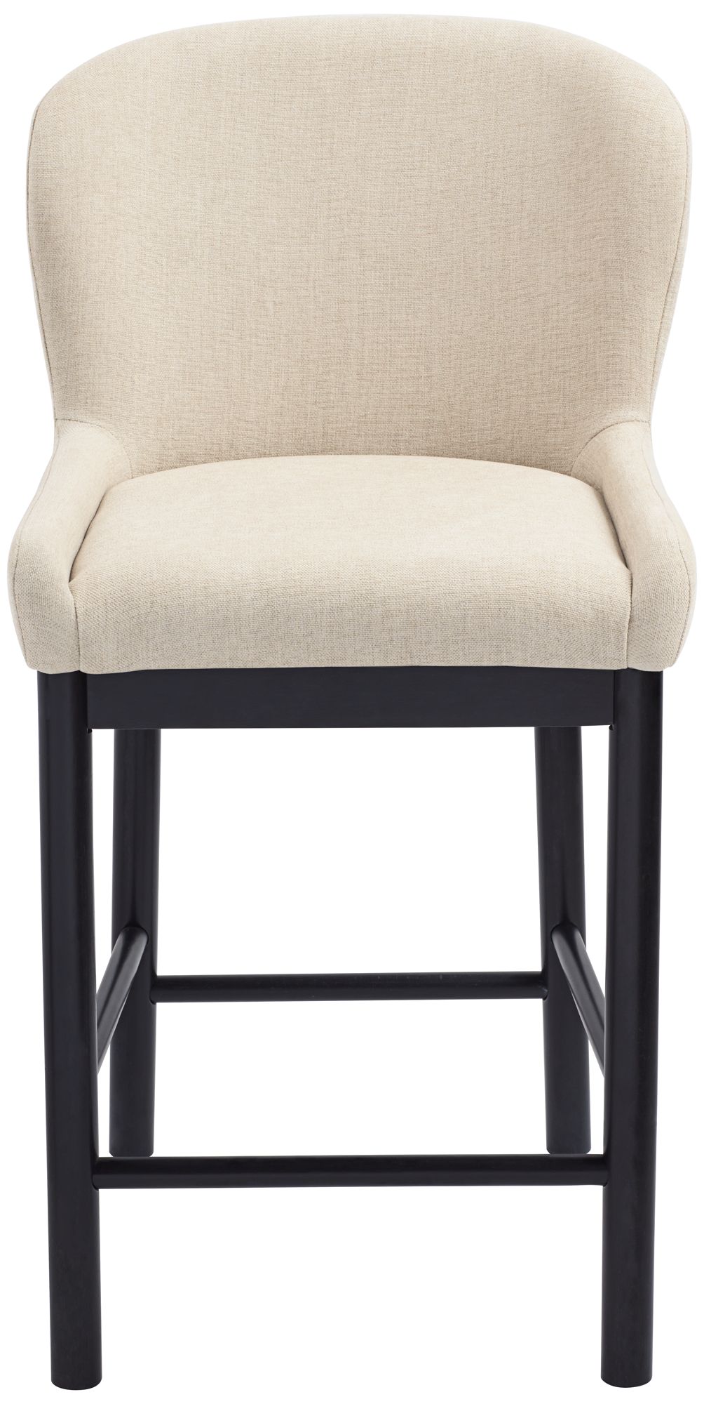 Image 6 Possini Euro Gia 26 1/2" High Valdese Oatmeal and Black Counter Stool more views