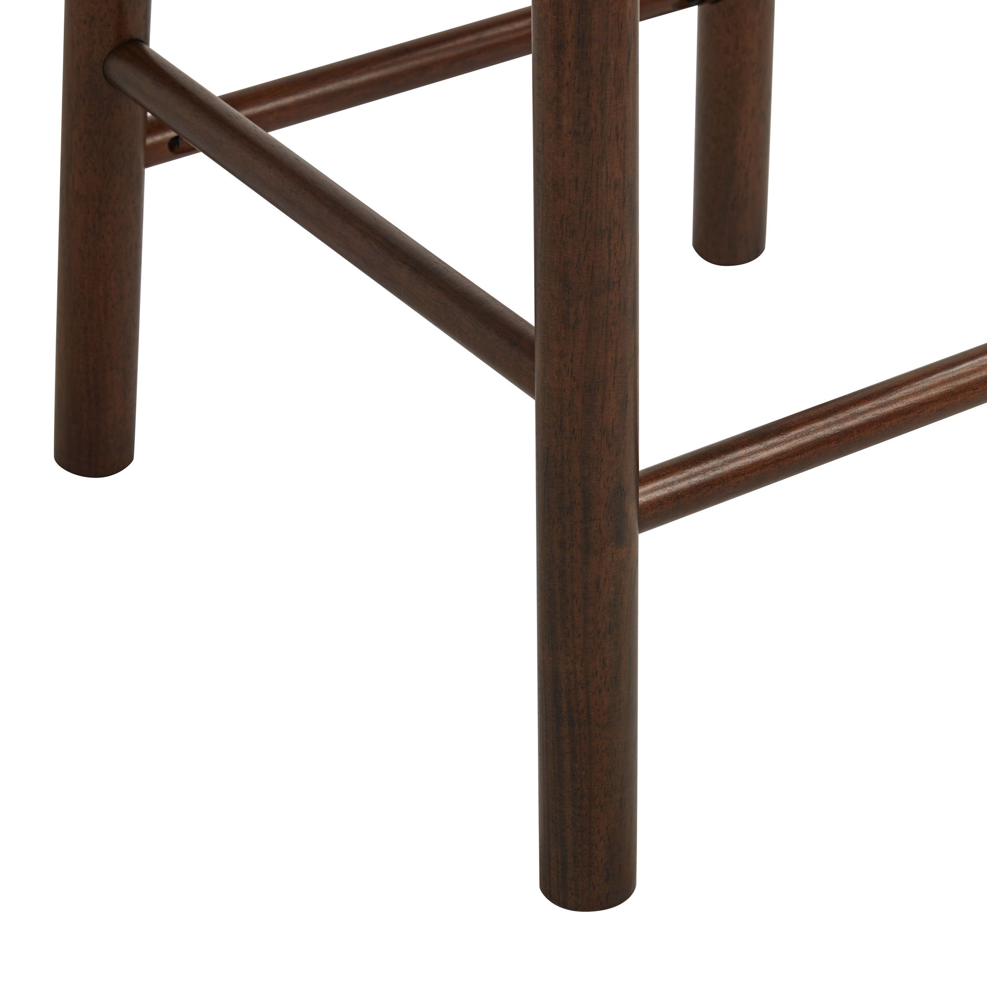 Possini Euro Gia 26 1/2"H Valdese Armstrong Walnut Counter Stool 2 Set in scene