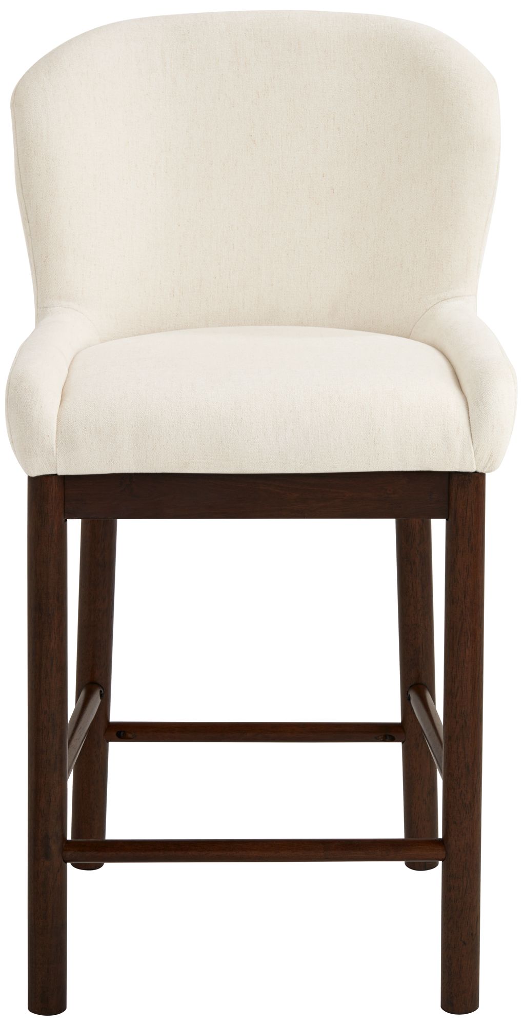 Possini Euro Gia 26 1/2"H Valdese Armstrong Walnut Counter Stool 2 Set in scene