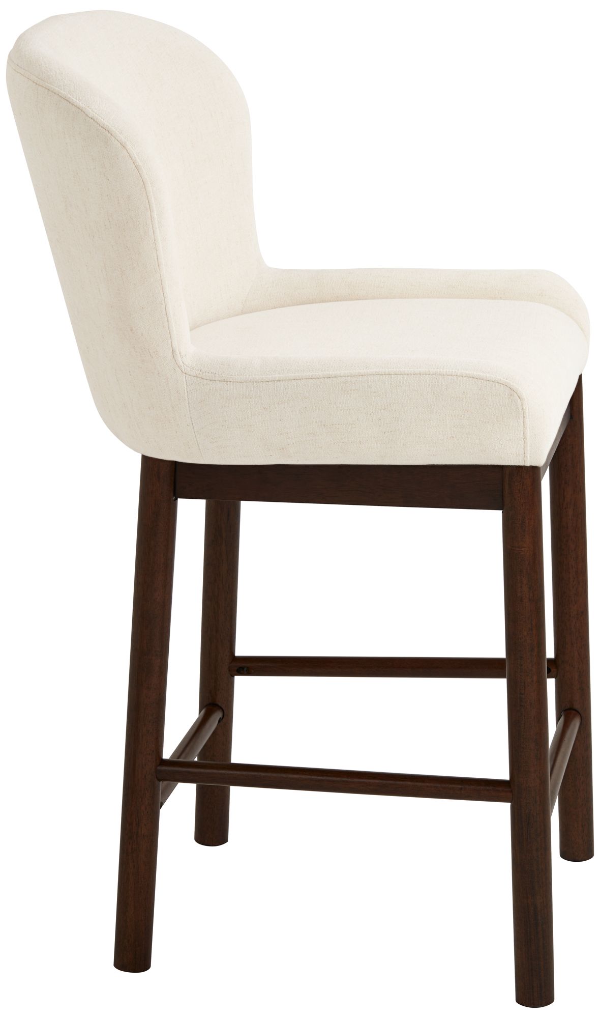 Possini Euro Gia 26 1/2"H Valdese Armstrong Walnut Counter Stool 2 Set in scene