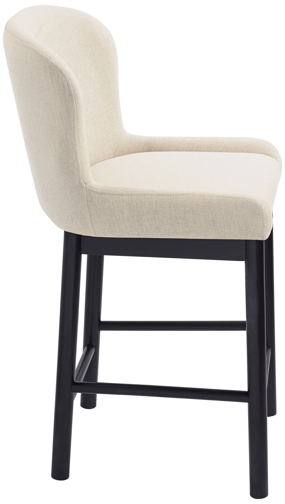 Image 7 Possini Euro Gia 26 1/2"H Valdese Oatmeal Black Counter Stool Set of 2 more views