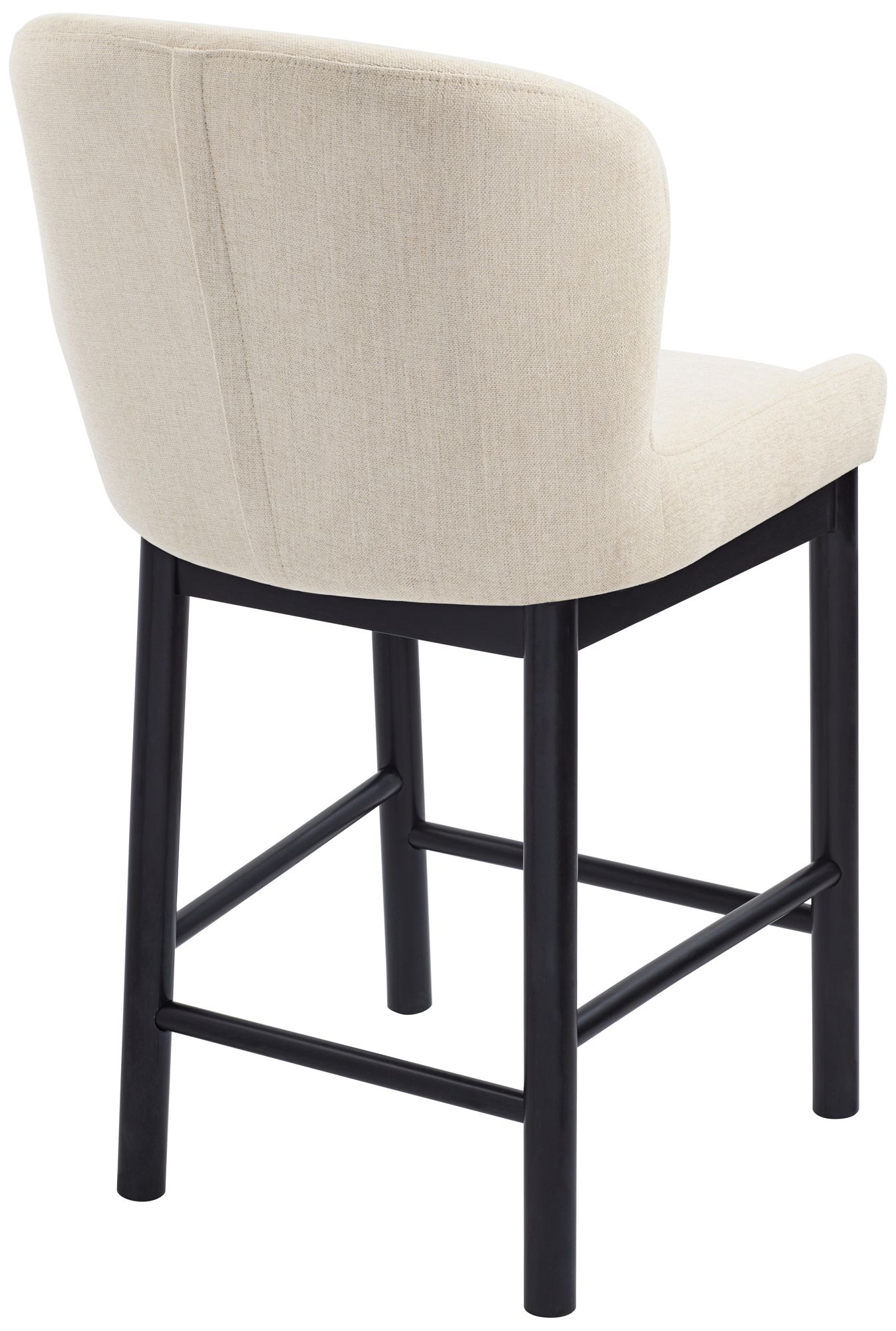 Possini Euro Gia 26 1/2"H Valdese Oatmeal Black Counter Stool Set of 2