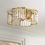 2_Possini Euro Gillian 15" Wide Soft Gold Crystal 4-Light Ceiling Light
